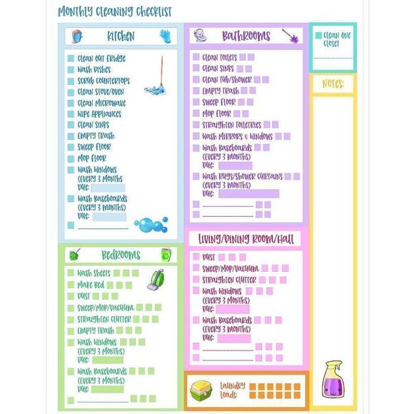 Stik List Other - Stik List Cleaning Checklist - Chore Chart